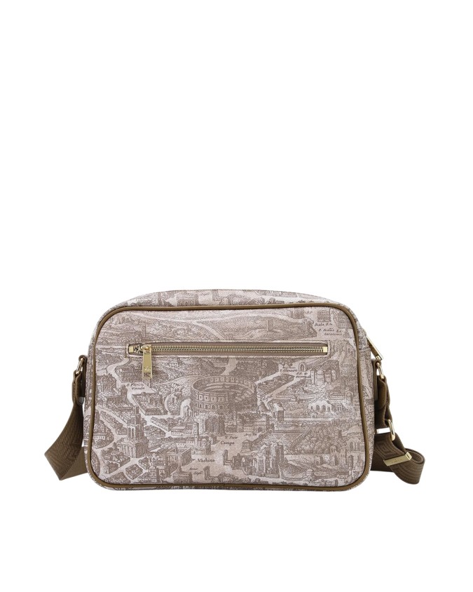  Ynot - Borsa a tracolla reporter in ecopelle con tasca esterna