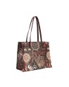  Ynot - Borsa shopping squadrata in ecopelle Ikebana