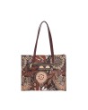  Ynot - Borsa shopping squadrata in ecopelle Ikebana