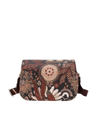 Ynot – Posttasche mit Klappe aus Kunstleder Ikebana