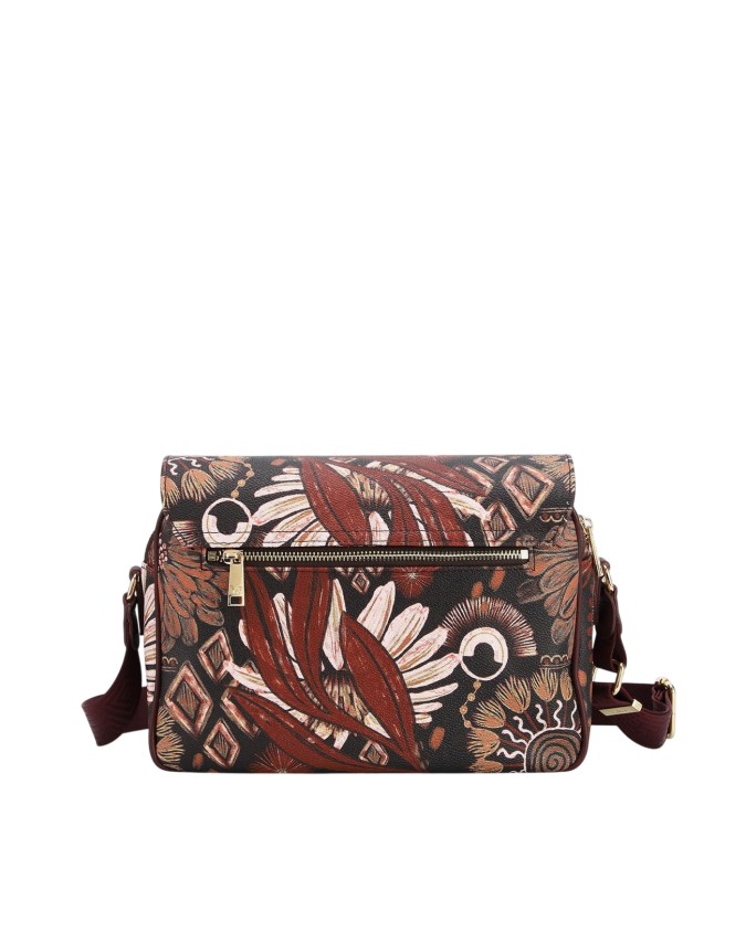  Ynot - Borsa postina con patta in ecopelle Ikebana