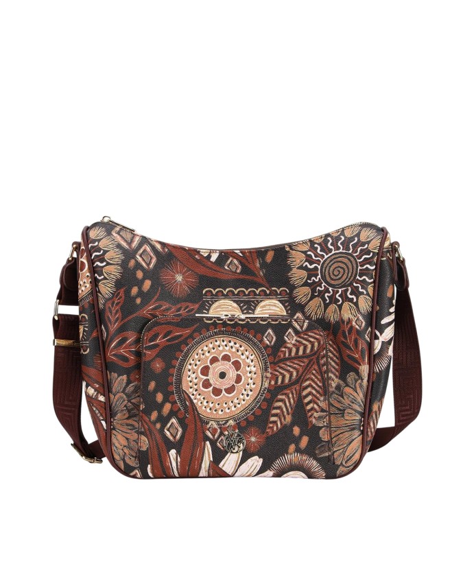  Ynot - Borsa sacca a tracolla con tasca frontale Ikebana