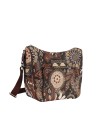  Ynot - Borsa sacca a tracolla con tasca frontale Ikebana
