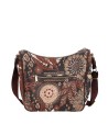  Ynot - Borsa sacca a tracolla con tasca frontale Ikebana