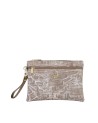 Ynot - Small faux leather pouch clutch with side handle, Aeterna