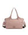  Ynot - Borsa shopping in ecopelle con doppio manico Happy