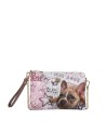 Ynot - Clutch donna piccola con tracolla Metro Chic Stampa Dog