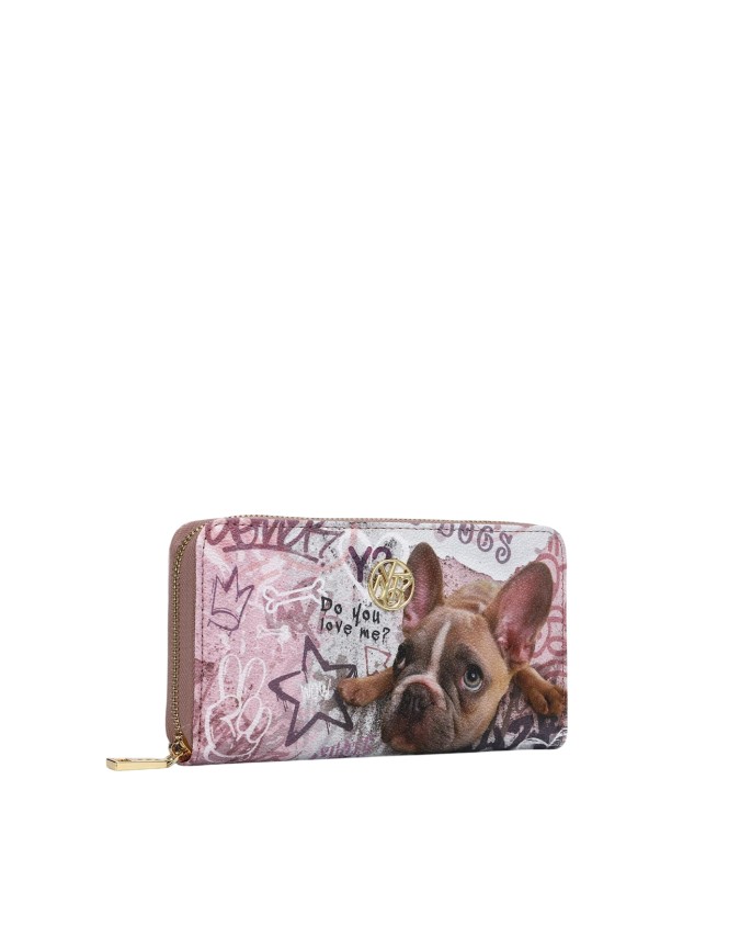  Ynot - Portafoglio in ecopelle ziparound Metro Chic Stampa Dog