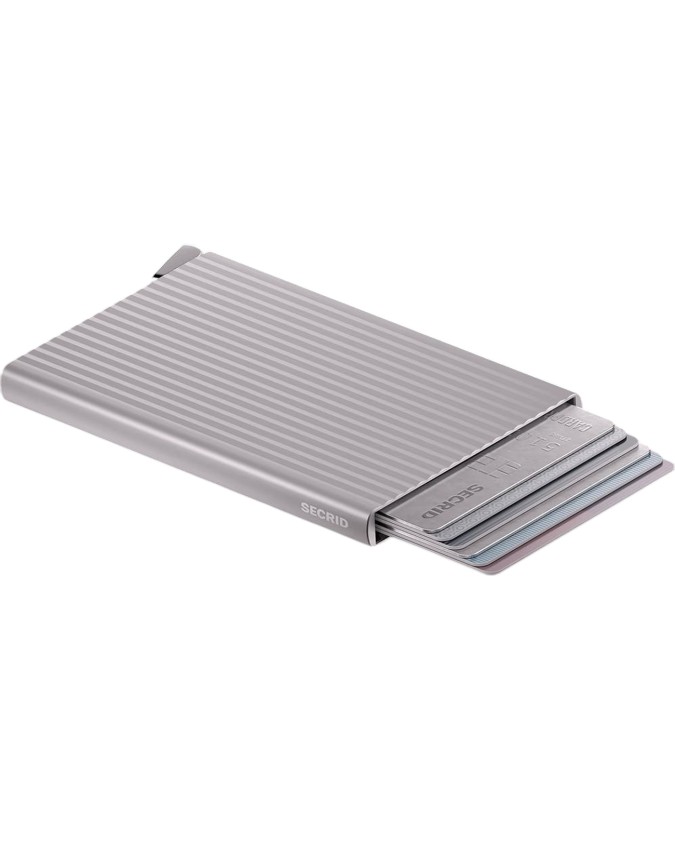  Secrid - Porta carte di credito in alluminio Fluted Plus