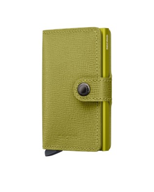 Secrid - Crisple Leather and Aluminum Miniwallet - Lime