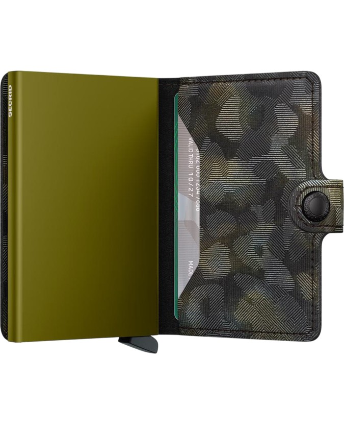  Secrid - Miniwallet in pelle e alluminio Jungle