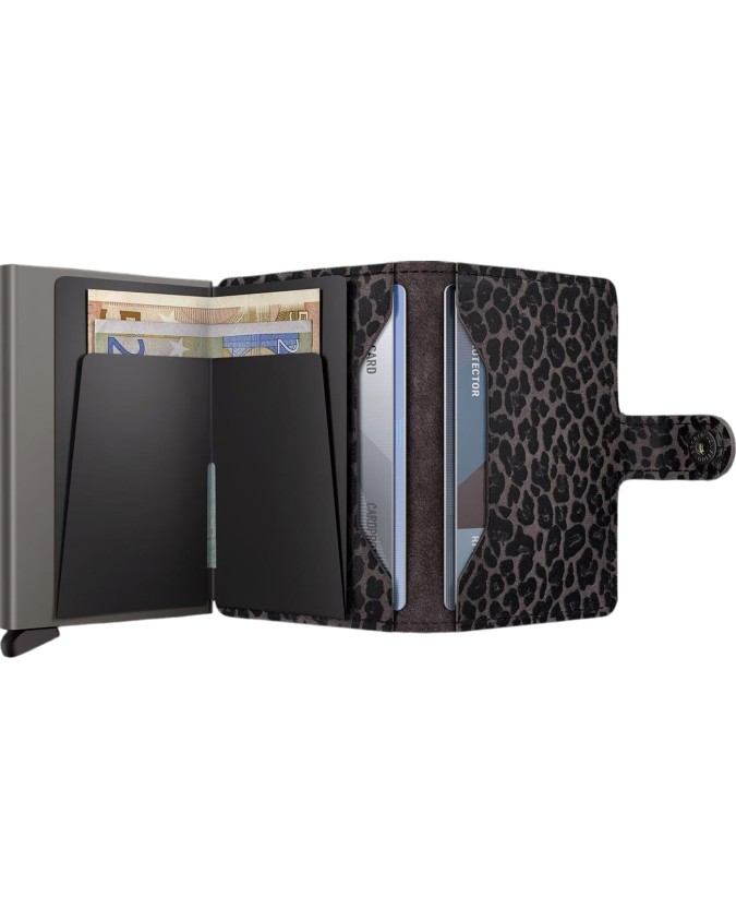  Secrid - Portafoglio in pelle e alluminio Miniwallet Leo