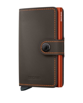 Secrid - Miniwallet Matte: Small Leather and Aluminum...