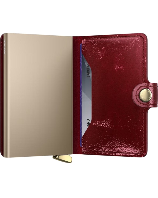  Secrid - Miniwallet in pelle e alluminio Naplack Plus