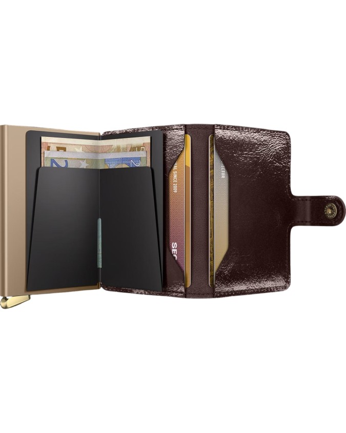  Secrid - Miniwallet in pelle e alluminio Naplack Plus