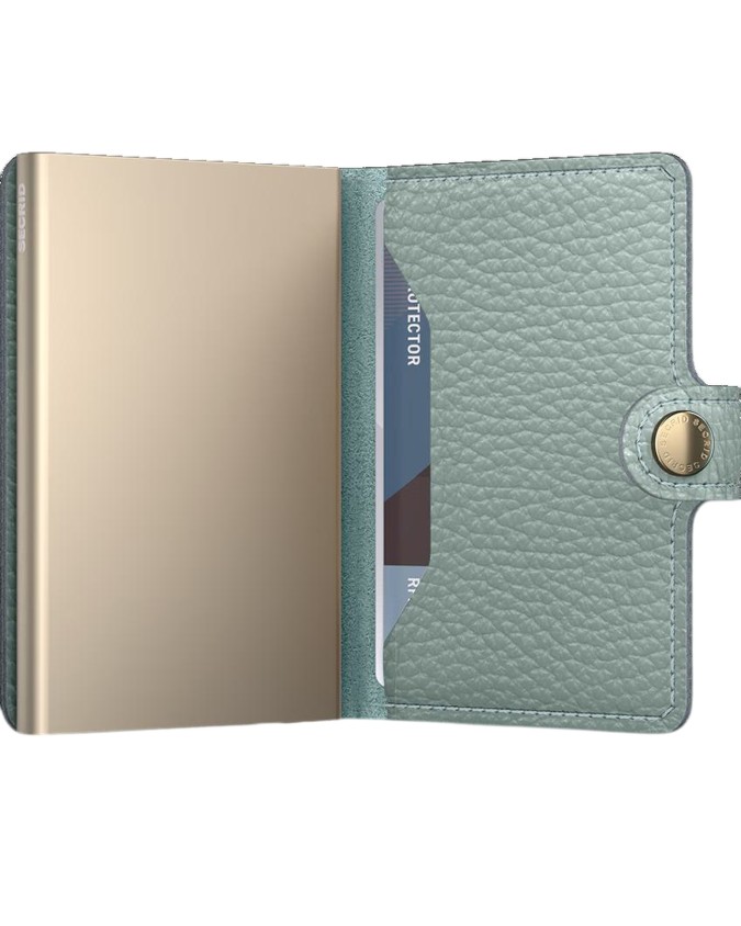  Secrid - Miniwallet in pelle e alluminio Pebble