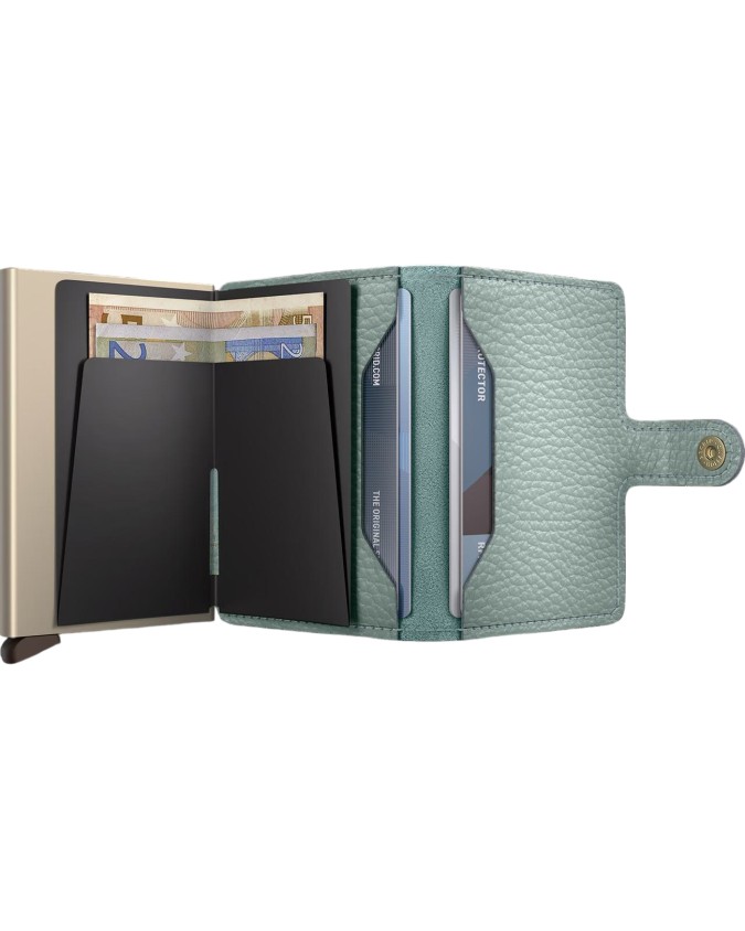  Secrid - Miniwallet in pelle e alluminio Pebble
