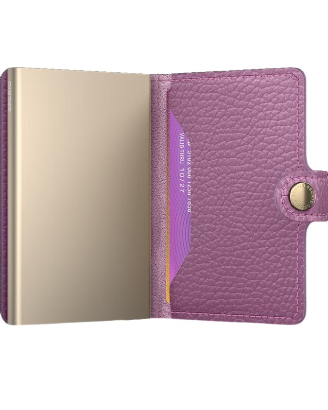  Secrid - Miniwallet in pelle e alluminio Pebble