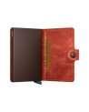 Secrid - Portafoglio in pelle sfumata ed alluminio Miniwallet Vintage