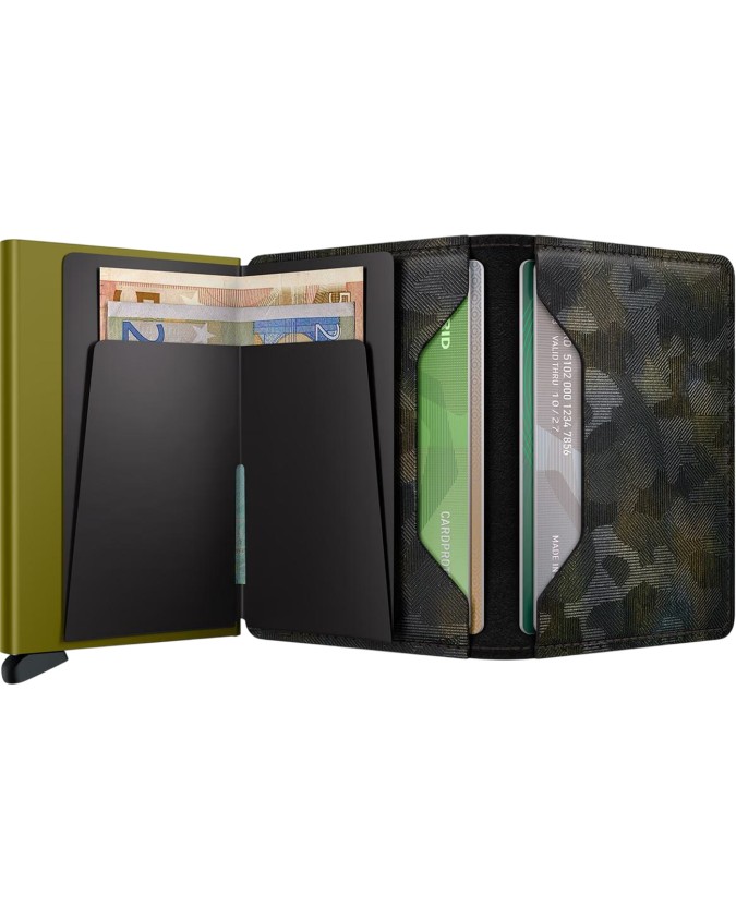 Secrid - Slim wallet in pelle e alluminio Jungle