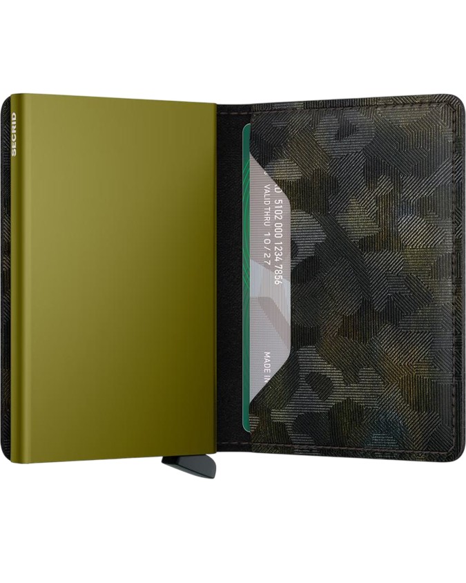  Secrid - Slim wallet in pelle e alluminio Jungle