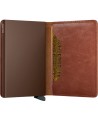 Secrid - Portafoglio sottile in pelle e alluminio Slimwallet Vintage