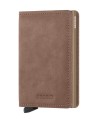 Secrid - Portafoglio sottile in pelle e alluminio Slimwallet Vintage