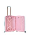 Braccialini - Erweiterbarer 4-Rad-Trolley, Größe M, aus Polycarbonat, Farbe Perla