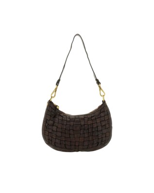 Campomaggi - Solid-color woven leather shoulder bag 2