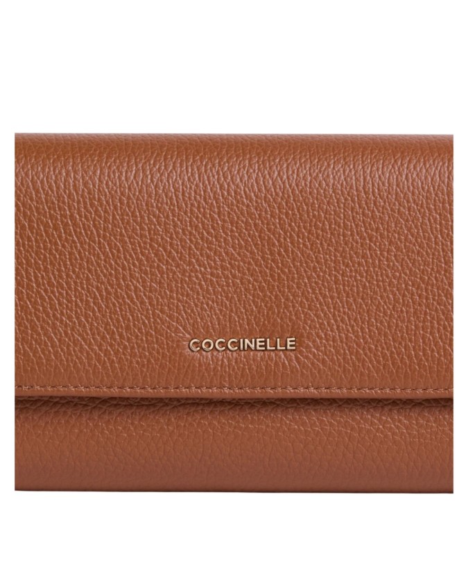  Coccinelle - Portafoglio con patta e porta monete in pelle
