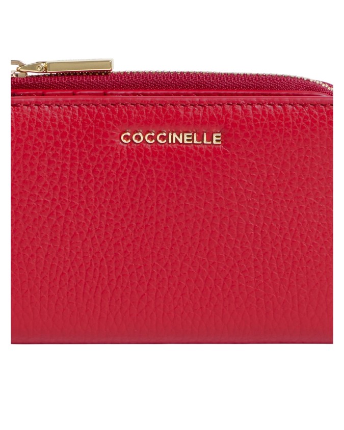  Coccinelle – Portafoglio mini in pelle Metallic Soft