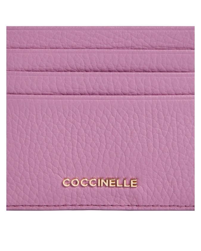  Coccinelle - Porta carte di credito in pelle Metallic Soft