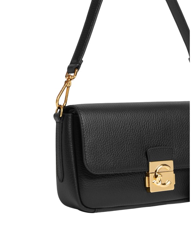  Coccinelle - Borsa a spalla con patta e tracolla in pelle