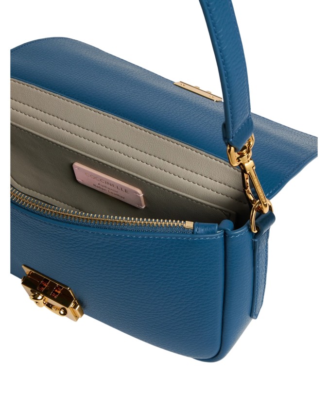  Coccinelle - Borsa a spalla con patta e tracolla in pelle