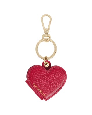 Coccinelle - Portachiavi in pelle e metallo Hearty Charm