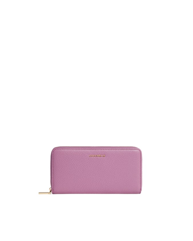  Coccinelle - Portafoglio in pelle zip around Metallic Soft
