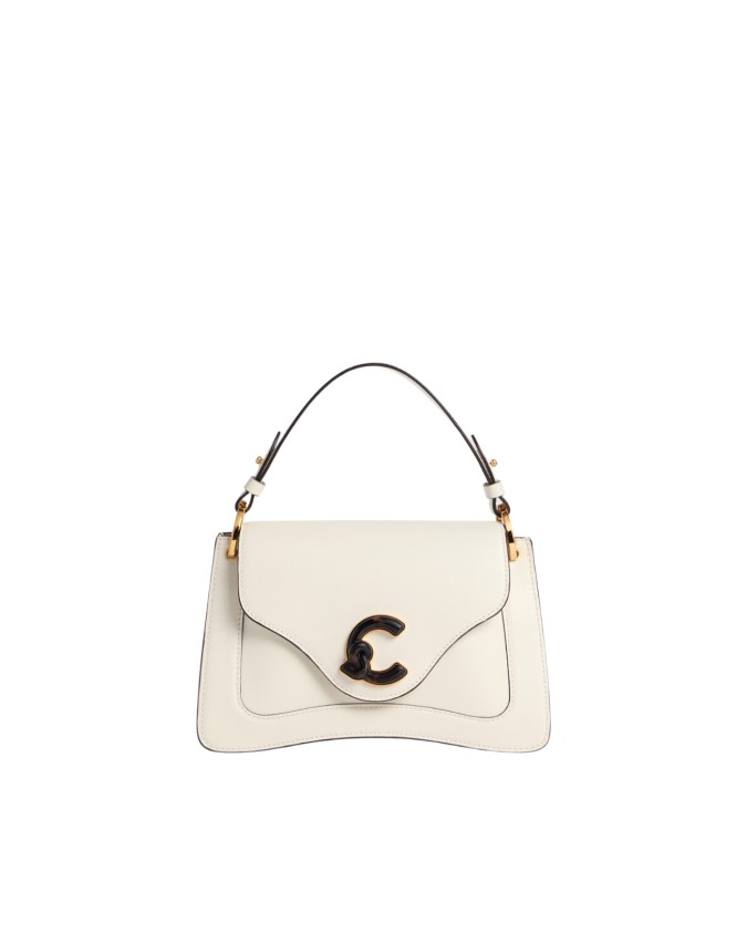  Coccinelle - Borsa a Mano in Pelle Liscia Logo Tartarugato