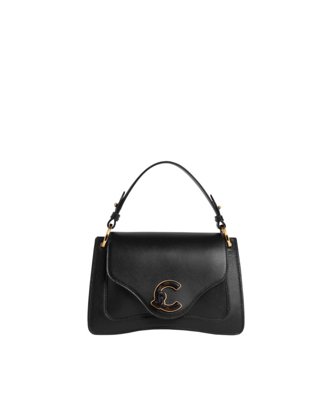 Coccinelle - Borsa a Mano in Pelle Liscia Logo Tartarugato