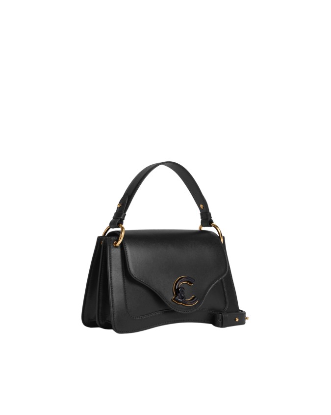  Coccinelle - Borsa a Mano in Pelle Liscia Logo Tartarugato