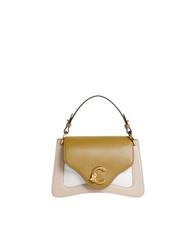  Coccinelle - Borsa a Mano con Tracolla in Pelle Tricolor C-Me