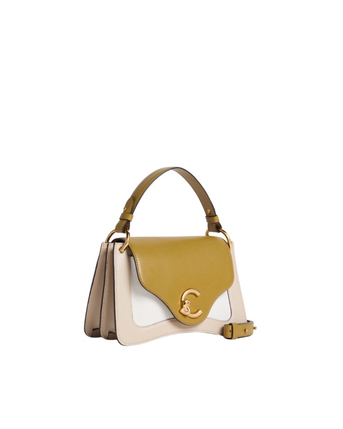  Coccinelle - Borsa a Mano con Tracolla in Pelle Tricolor C-Me