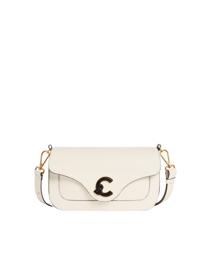  Coccinelle - Borsa a Spalla in Pelle Liscia Logo Tartarugato