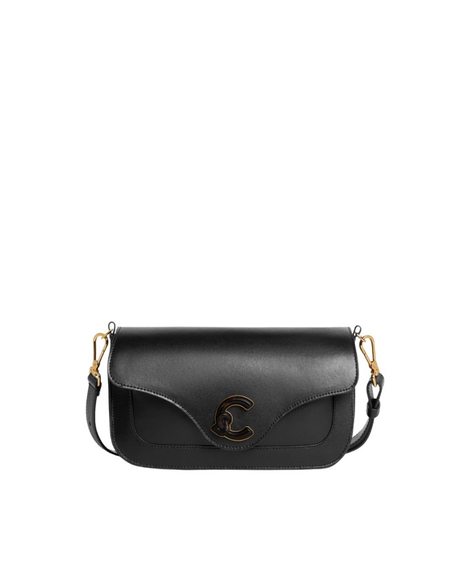  Coccinelle - Borsa a Spalla in Pelle Liscia Logo Tartarugato