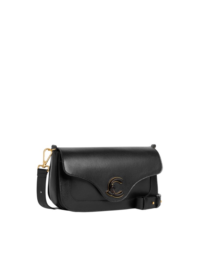  Coccinelle - Borsa a Spalla in Pelle Liscia Logo Tartarugato