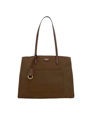 Nannini - Carla Nylon Bag with Leather Accents - Taupe