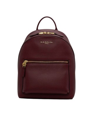  Nannini - Zaino Donna in Pelle con Tasca Esterna in Pelle