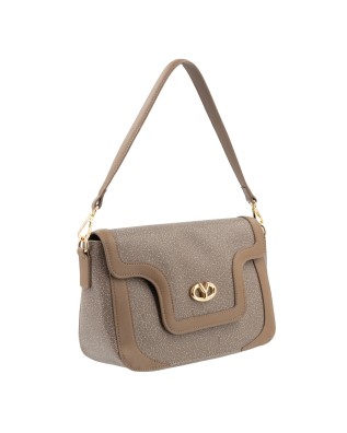 Ynot - Borsa a spalla con  patta in pvc Havana 2