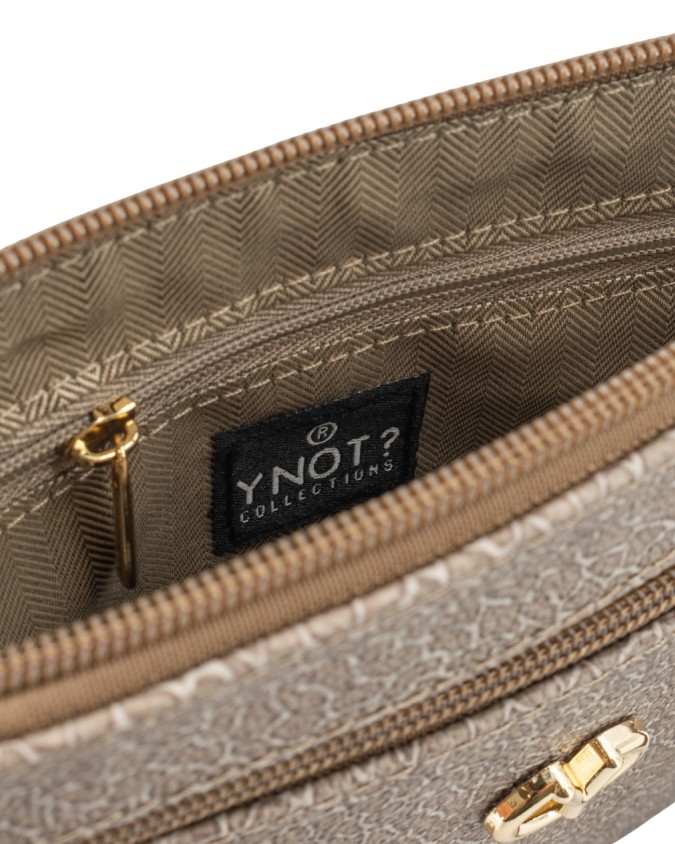  Ynot - Pochette con manico laterale small in pvc Lux