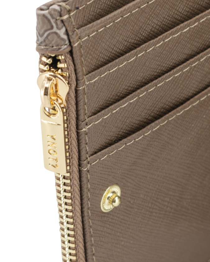  Ynot - Portafoglio piccolo donna in pvc con tasca laterale Lux