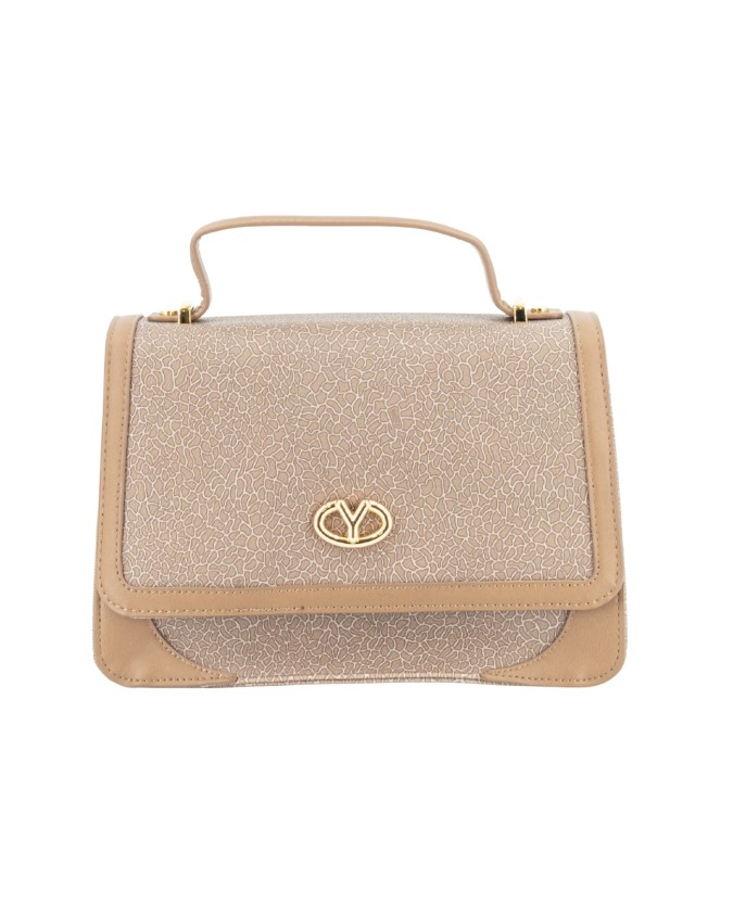 Ynot - Borsa a mano in pvc con patta e tracolla Lux